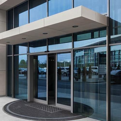 Automatic sliding commercial glass doors