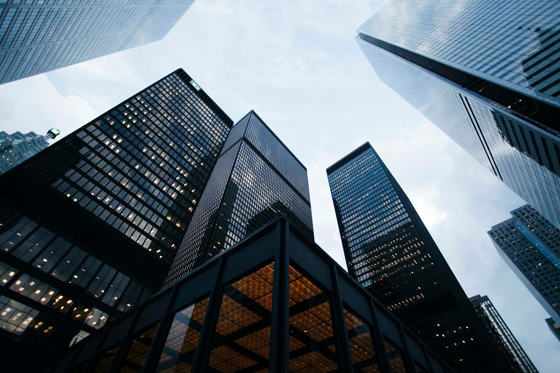 Modern commercial glass building